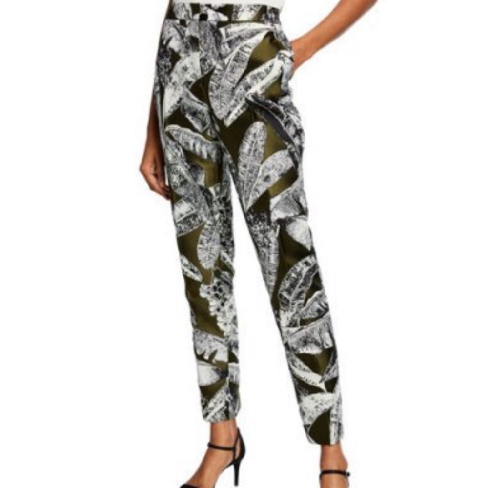 Oscar de la renta leaf pants